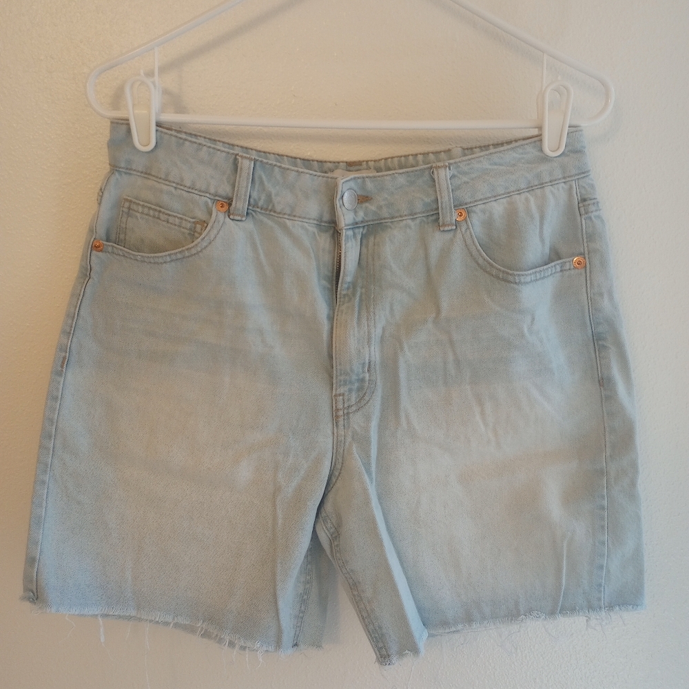 Light Blue Cut Off Denim Shorts